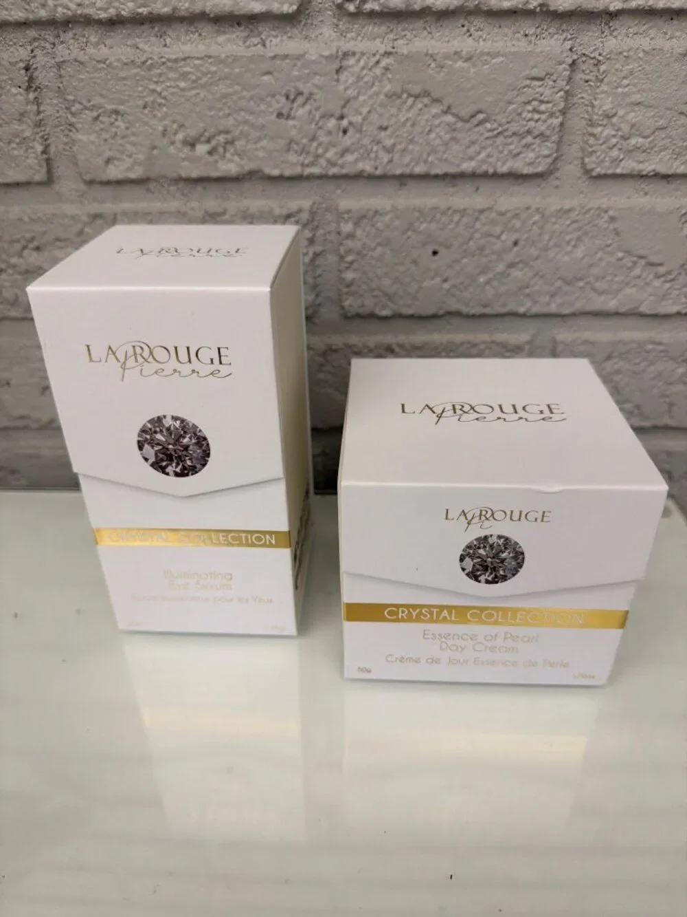 La Rouge Pierre Crystal Illuminating Eye Serum & Essence of Pearl Day Cream Set